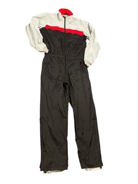 Mens Medium Helly Hanson Ski Suit Vintage Black Gray Red Helly Tech Hanson